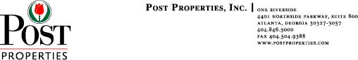 (POST PROPERTIES LOGO)